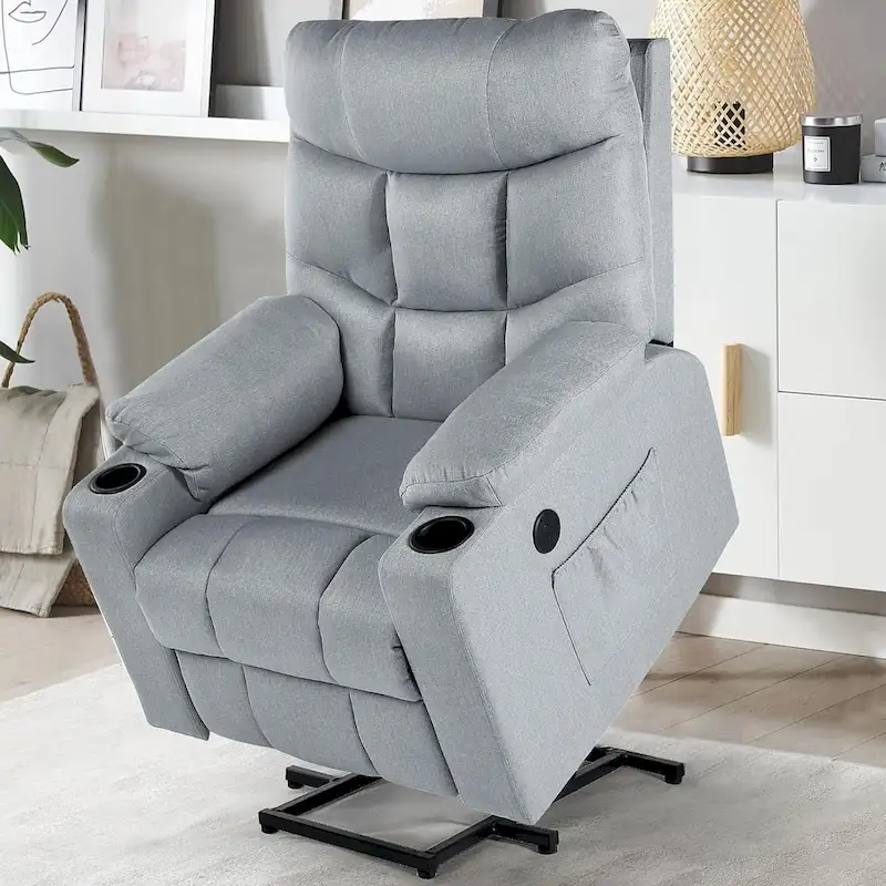 Power Lift Recliner Chair with Massage & USB Port – Multiple Colors – 1-Person