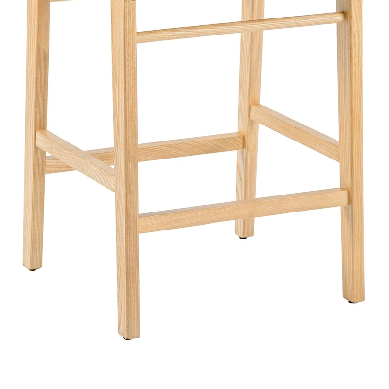 Fully Assembled Woven Leather Counter Height Bar Stools - 18.9W x 18.9D x 38.2H