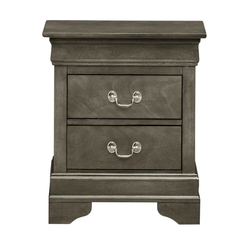 Louis Phillipe Traditional 2-drawer Wood Nightstand