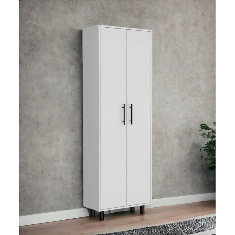 71 White Tall Pantry Cabinet - 23.60