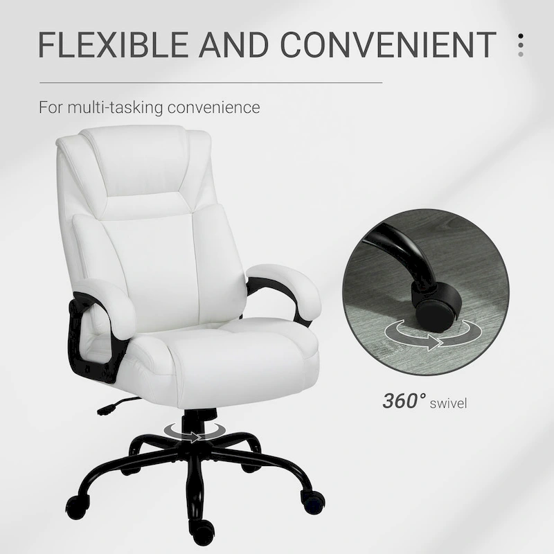 Vinsetto Big and Tall Executive Office Chair 400lbs Computer Desk Chair with High Back PU Leather Ergonomic Upholstery