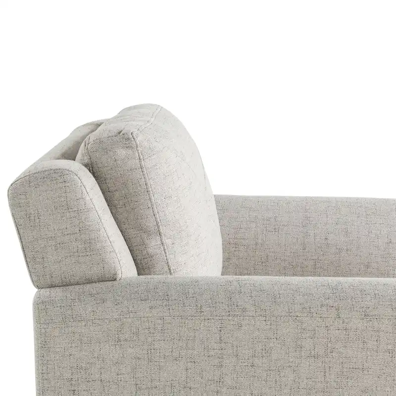 Tufted Microfiber Accent Chair - Single Seat with Curved Arms