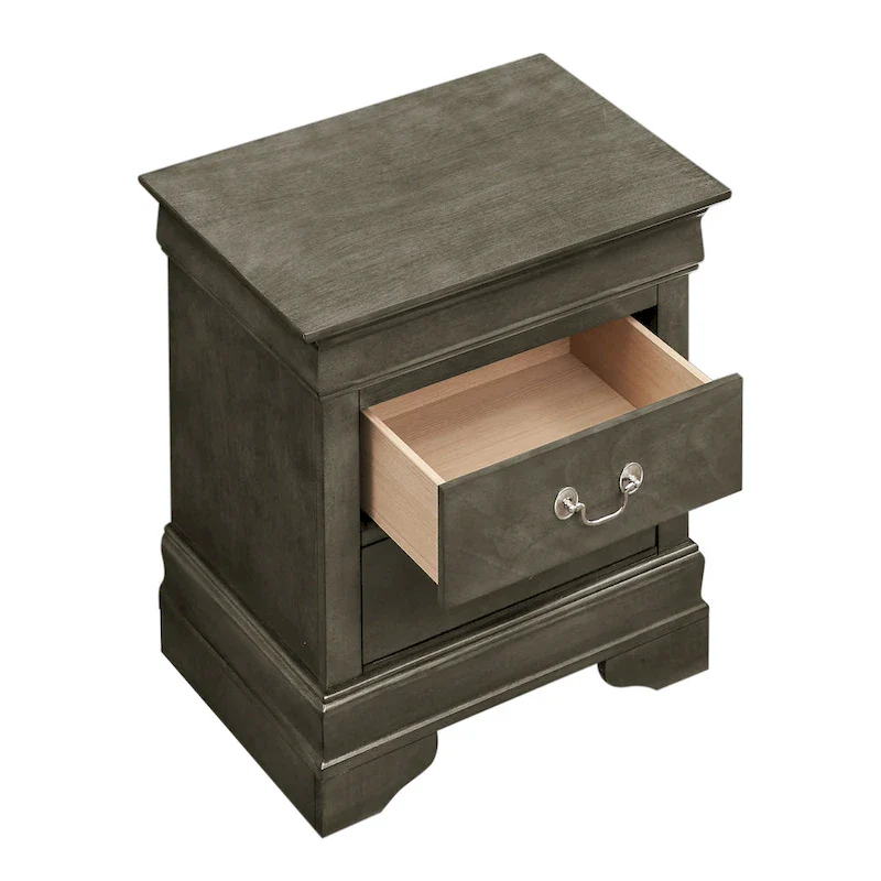 Louis Phillipe Traditional 2-drawer Wood Nightstand