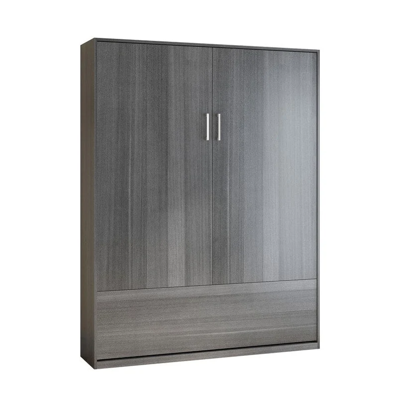 Mixoy Murphy Bed,Folding Wall Bed with 2 Side Cabinet Shelves