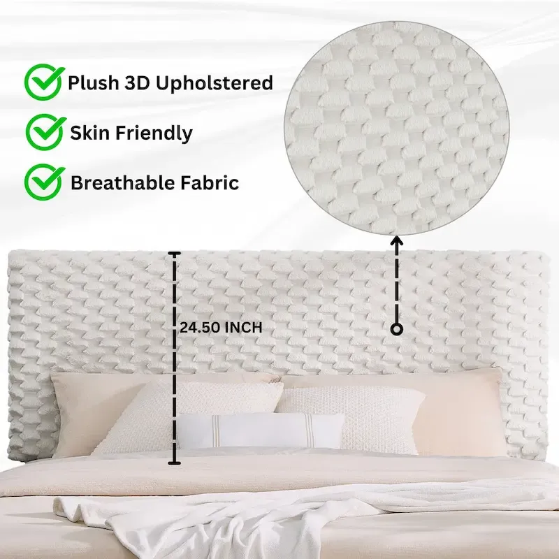 Roundhill Furniture Findlay 3-Piece Bedroom Set in White Dove