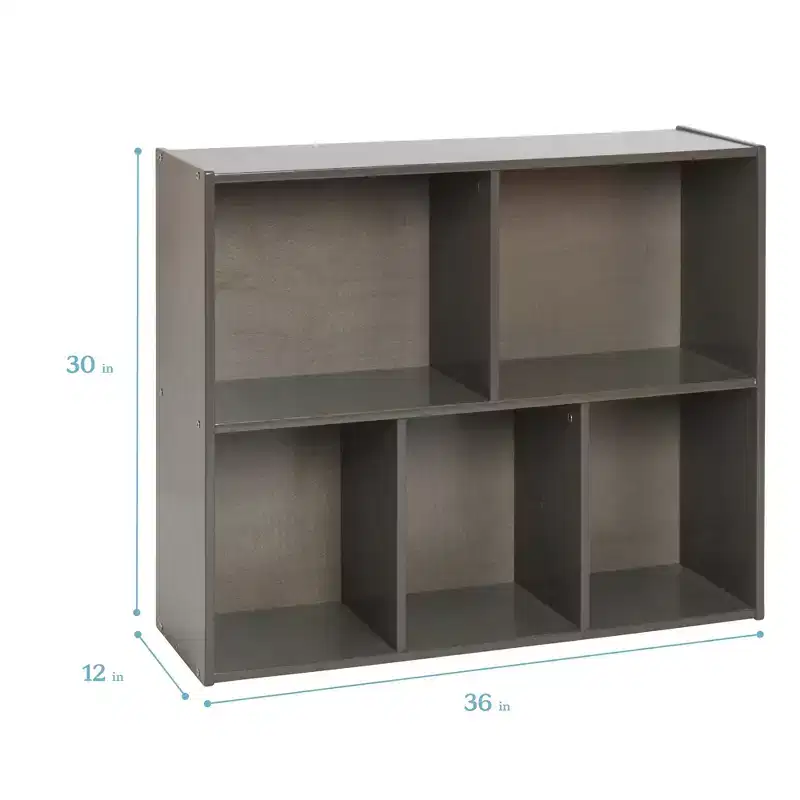 ECR4Kids Streamline 5-Compartment Single-Sided Storage Cabinet, 30in, Kids Furniture