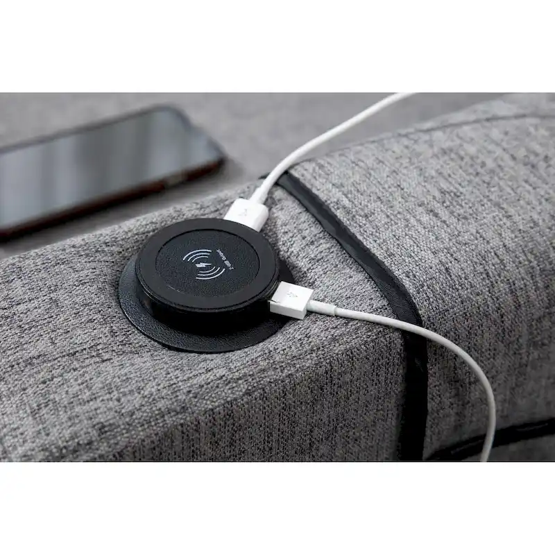 Arm Pushing Recliner Chair,Button Tufted Wingback Recliner Chair,Fabric Pushback Manual Single Sofa Home Theater Seating