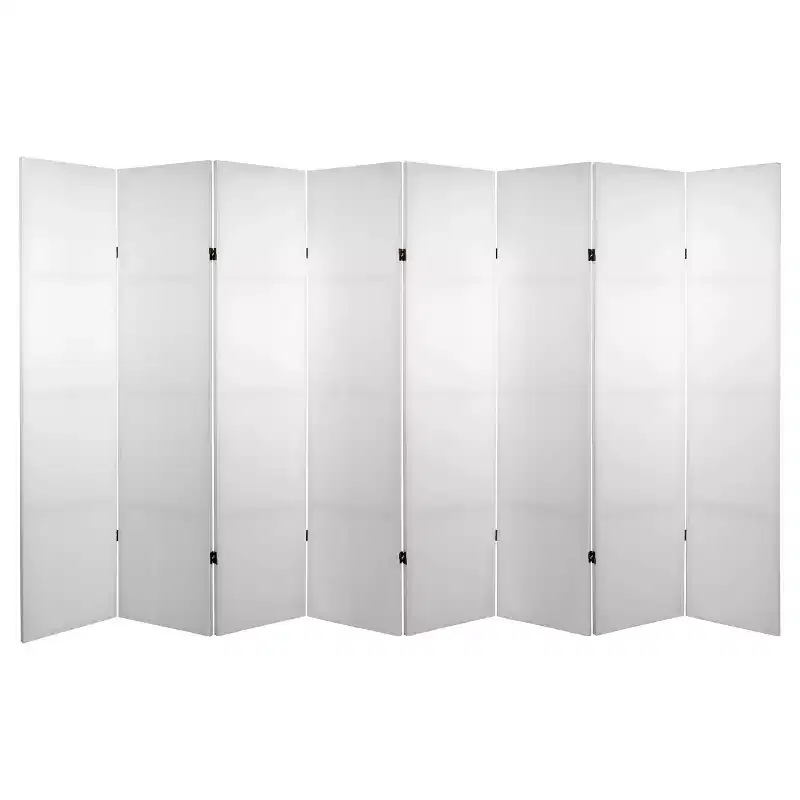 6 ft. Tall DIY Canvas Room Divider - Oriental Furniture: Hardwood Frame, 8 Panel Wall Partition, No Assembly Required