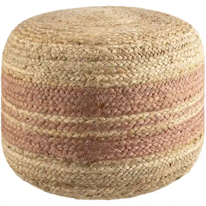 Livabliss Mallows Farmhouse Stripe Pouf