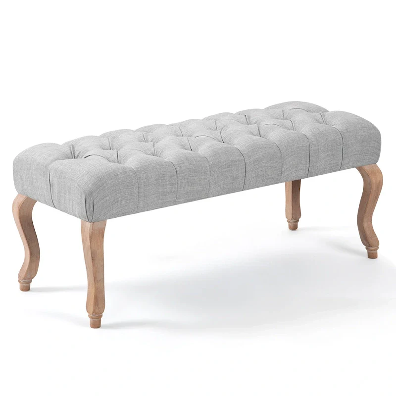 AVAWING Upholstered Tufted Ottoman Bench Accent Entryway Bench