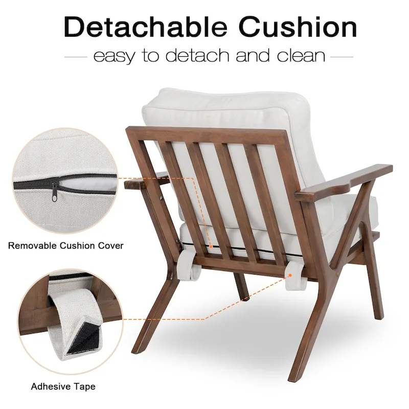 Accent Chair Living Room Chairs Mid Century Modern Chair Leisure Side Reading Arm Chair