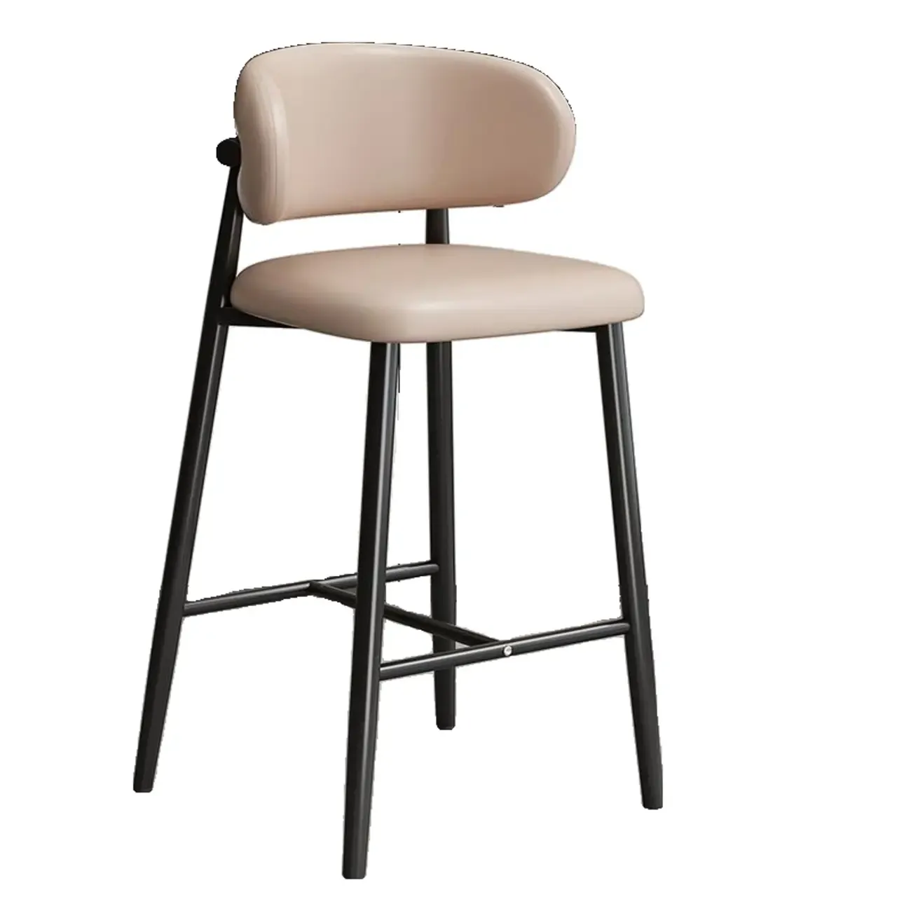 Modern Upholstered Low Back Counter Height Bar Stools