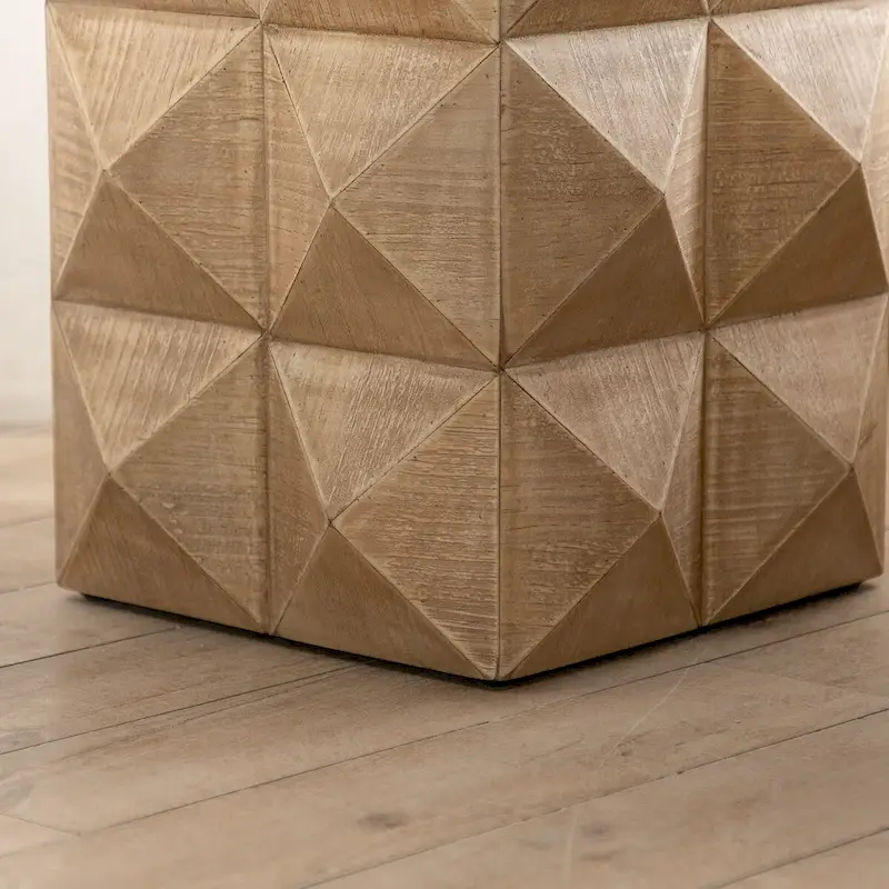 23.62 Height Three-dimensional Embossed Pattern Design Retro Coffee Table Retro Furniture