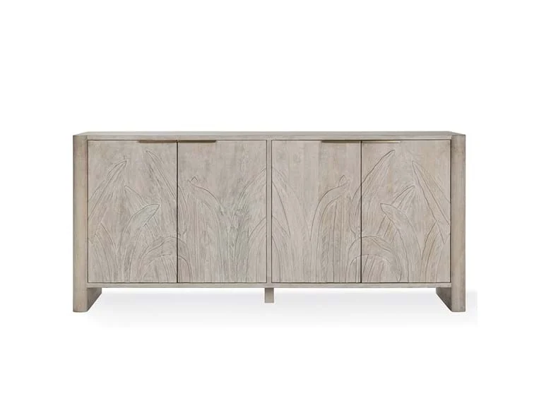 Ledro Mango Wood 4Dr Cabinet White Wash