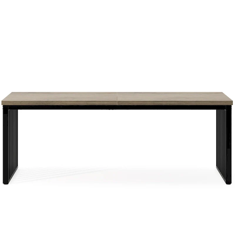 78.74-inch Kitchen Dining Table with Metal Legs