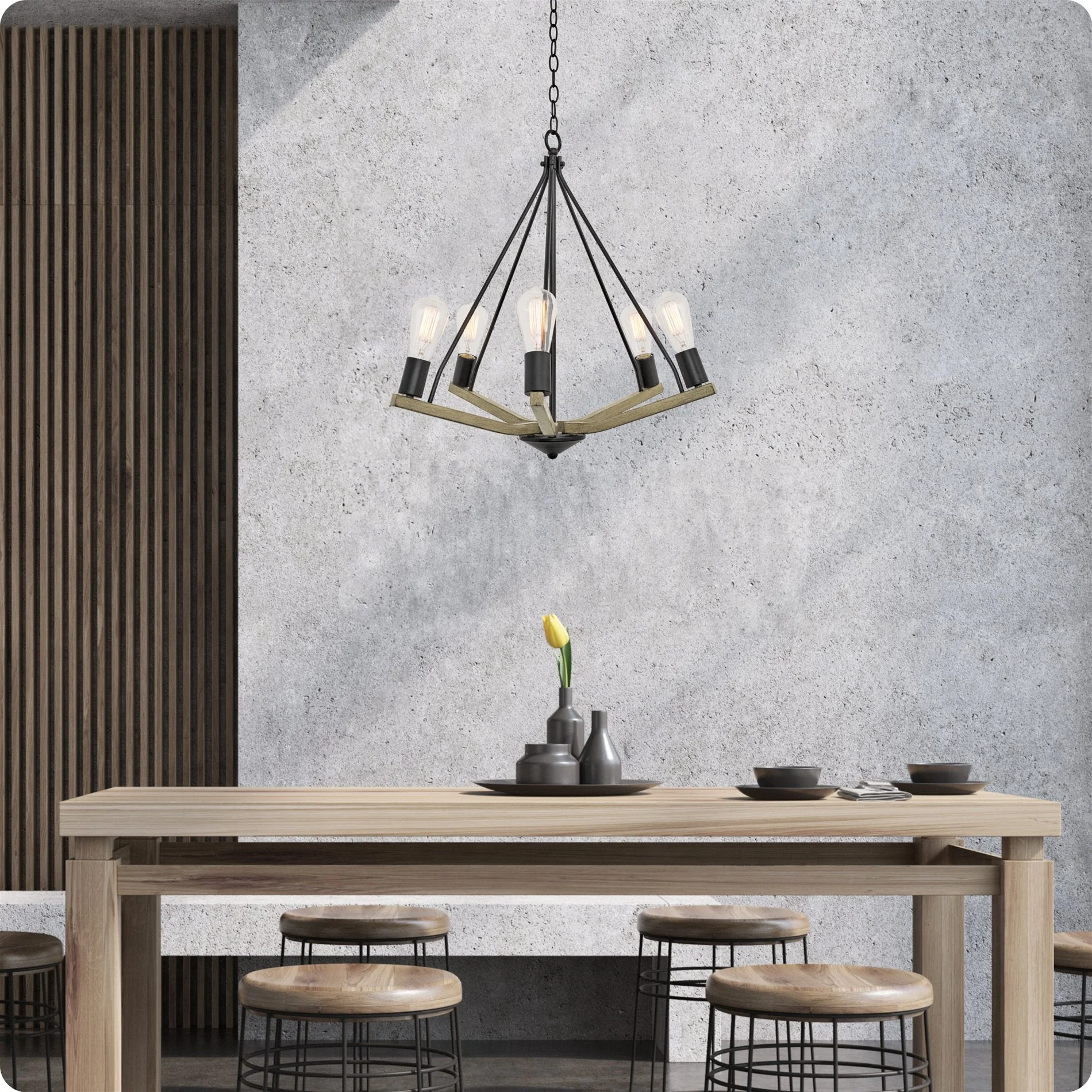 Crawford 25 5-Light Modern Farmhouse Chandelier