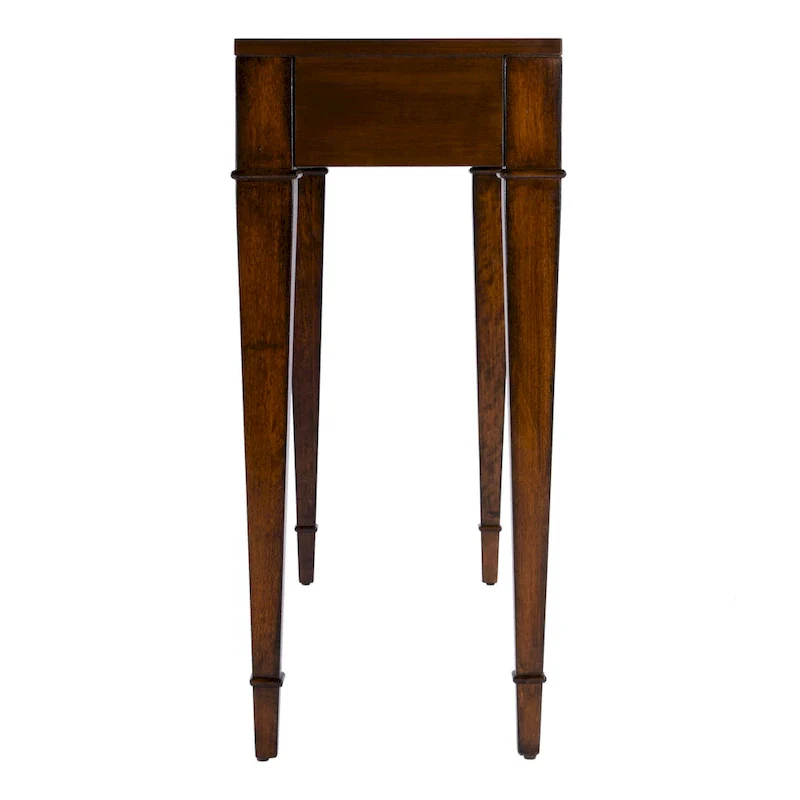 Kai 2 Drawer 46  Burl Wood Console Table