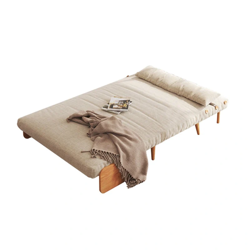 43.3 Upholstered Loveseat Sofa Bed, Beige