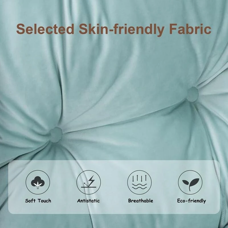 Modern Cotton Thick Padded Lazy Chair With Folding Ottoman