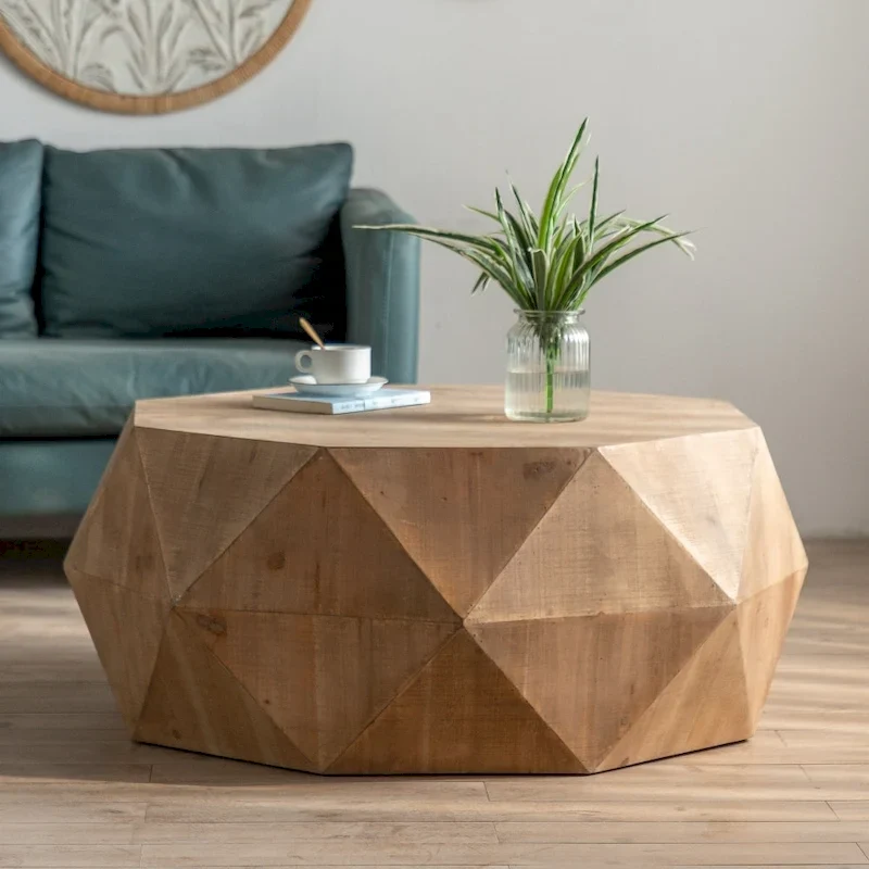 38 Three-dimensional Embossed American Retro Style Coffee Table
