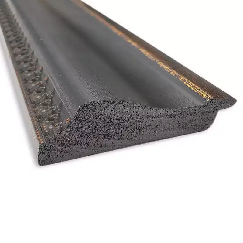 44" x 33" Non-Beveled Thomas Black Bronze Wall Mirror - Amanti Art: Modern Rectangular, Polystyrene Frame, Includes Mount Hardware