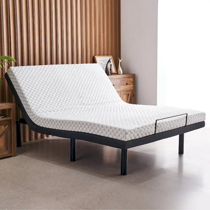 Massaging Zero Gravity Adjustable Bed with Wireless Remote and Underbed Lighting