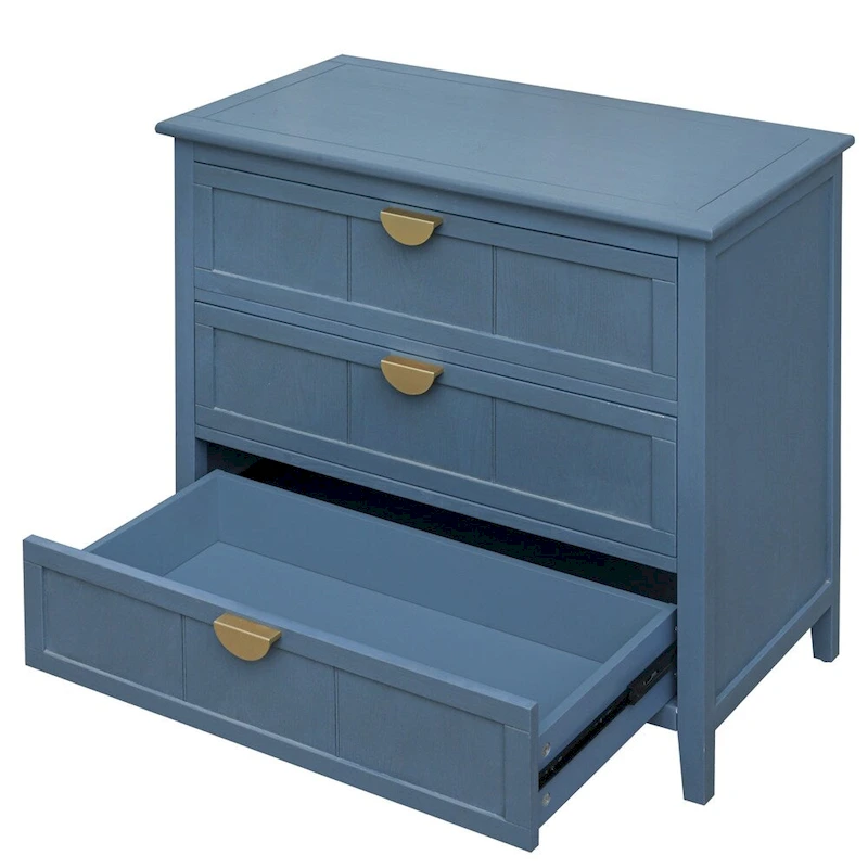 American Style Cabinet with Non-Slip Foot Pads and 3 Drawer