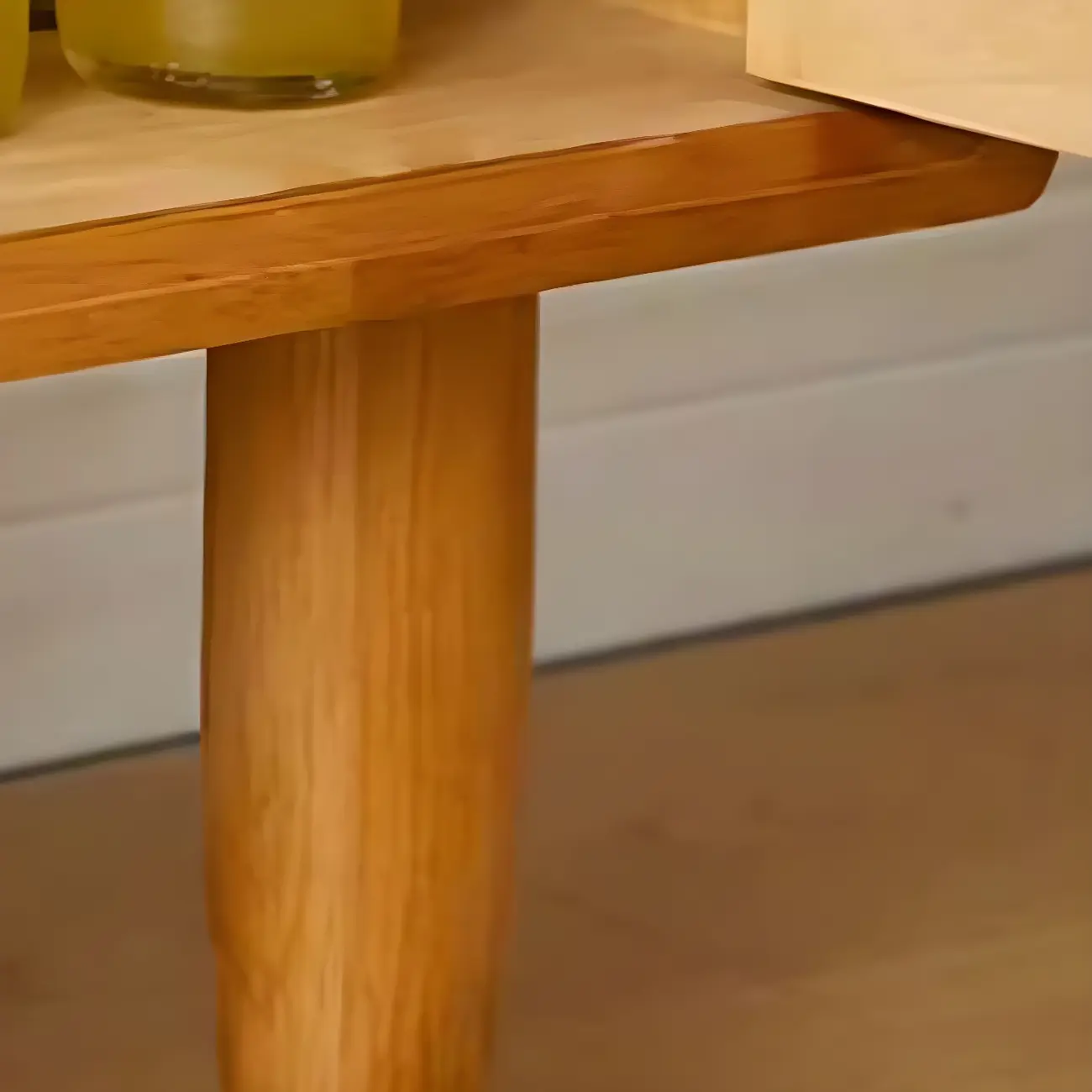 Scandinavian Brown Wooden TV Stand with Drawers