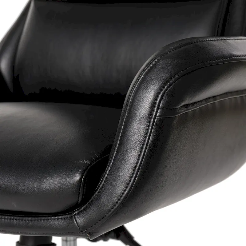 Modern High-Back Leatherette Adjustable Swivel Executive Office Chair by Glitzhome