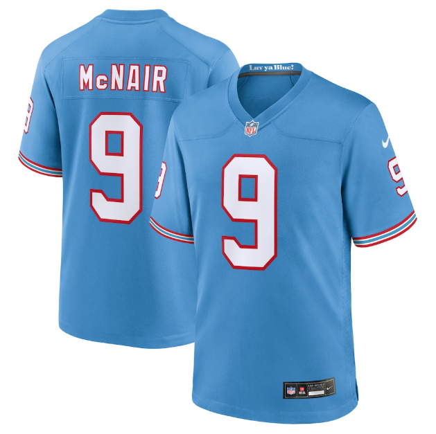 Tennessee Titans Steve McNair Light Blue Retired Player Alternate Game Jersey