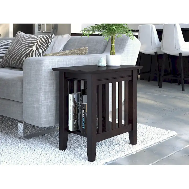 Mission Style Chair Side Table | Solid Wood, Craftsman End Table, Living Room