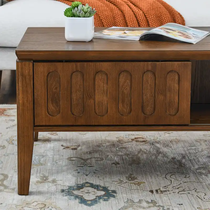 Mid Century Modern Fluted Coffee Table