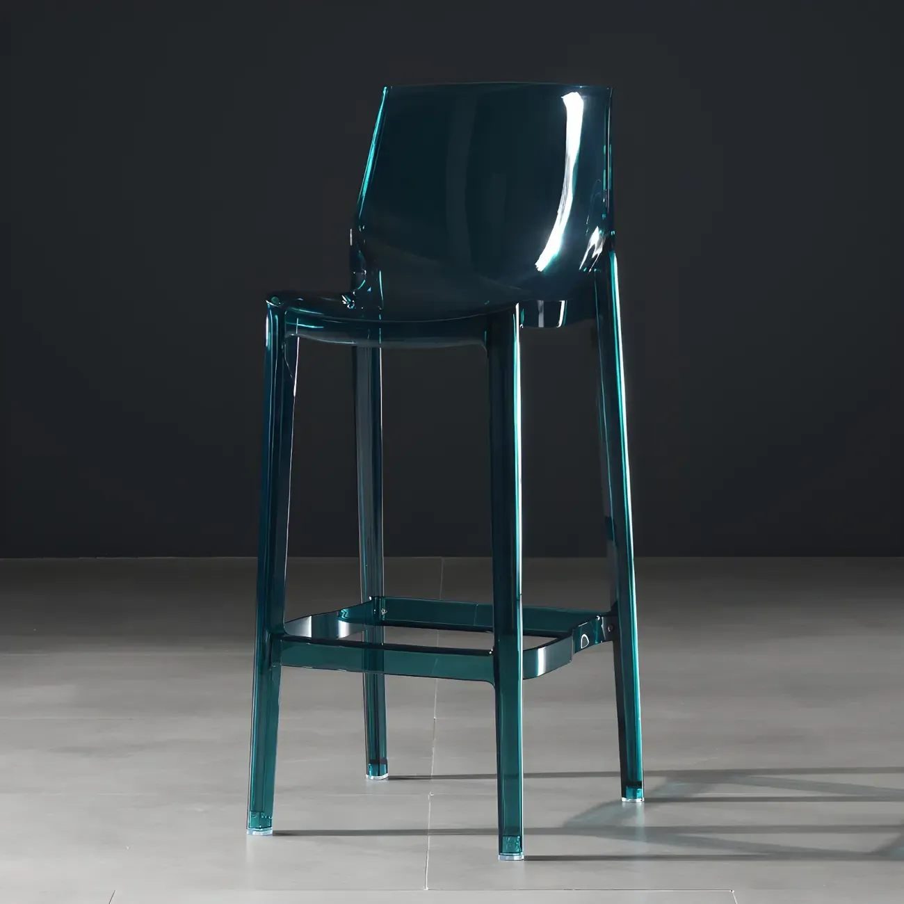Modern Acrylic Transparent Chic Rectangle Durable Bar Stool