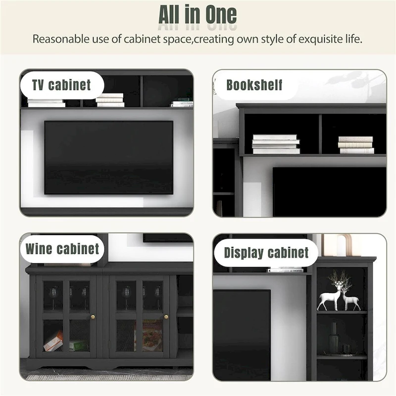 Modern Minimalism Style Entertainment Wall and TV Stand