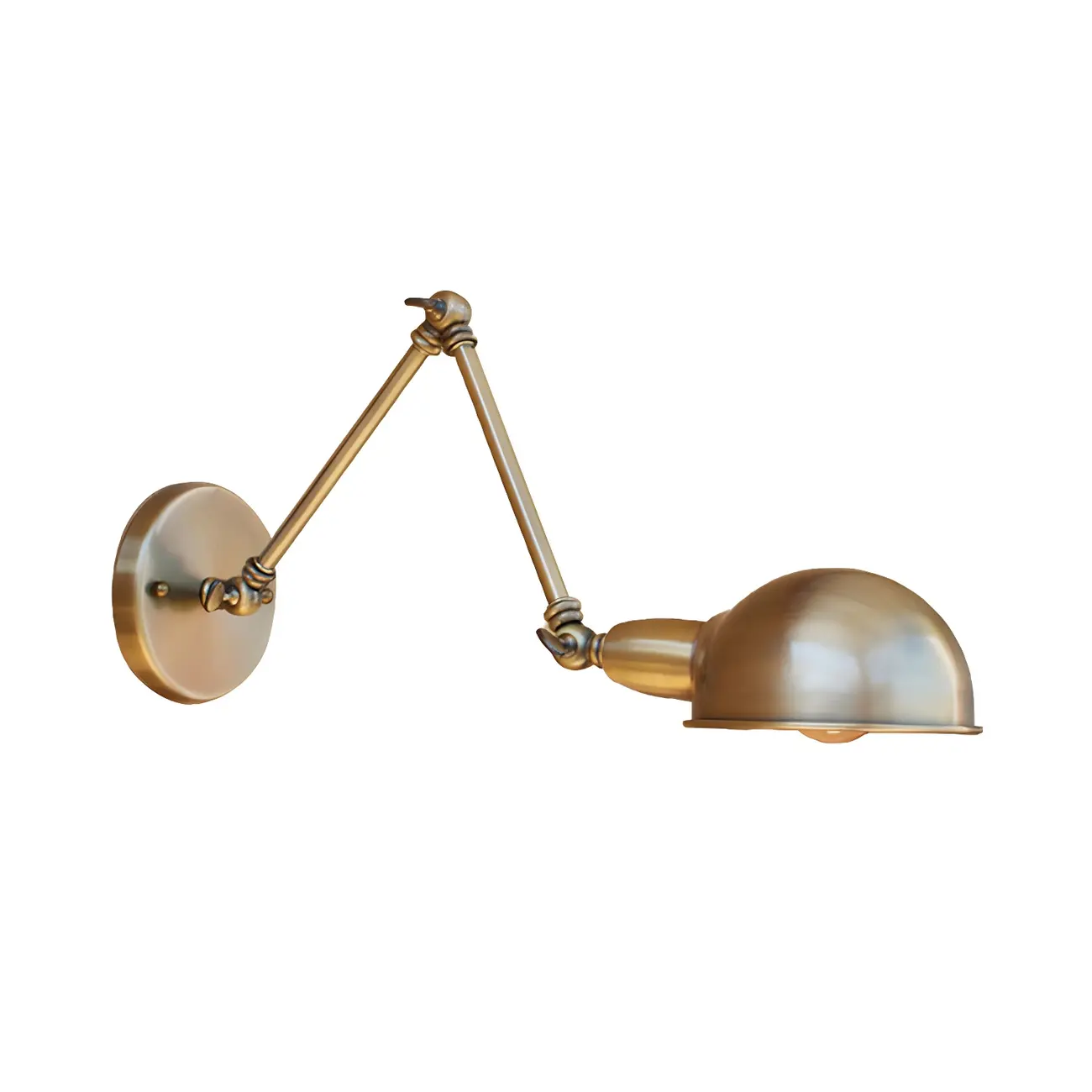 Retro Dome Metal Swing Arm Wall Light
