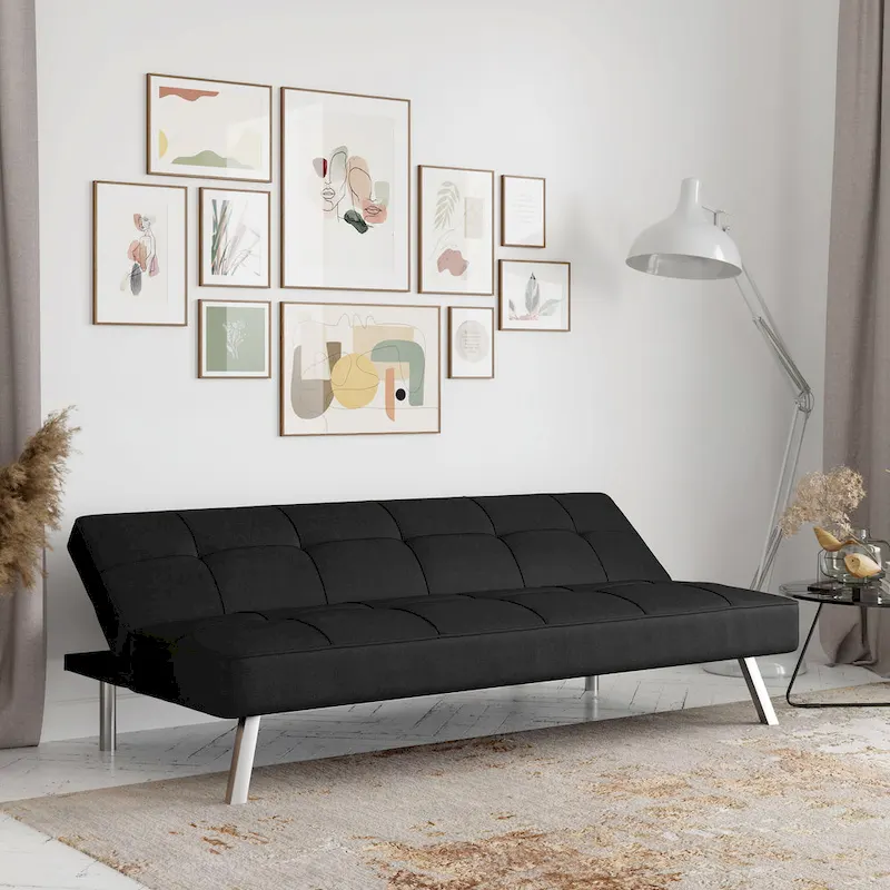 Convertible Sofa with Finger Guard – Sofa, Lounger & Full-Size Bed