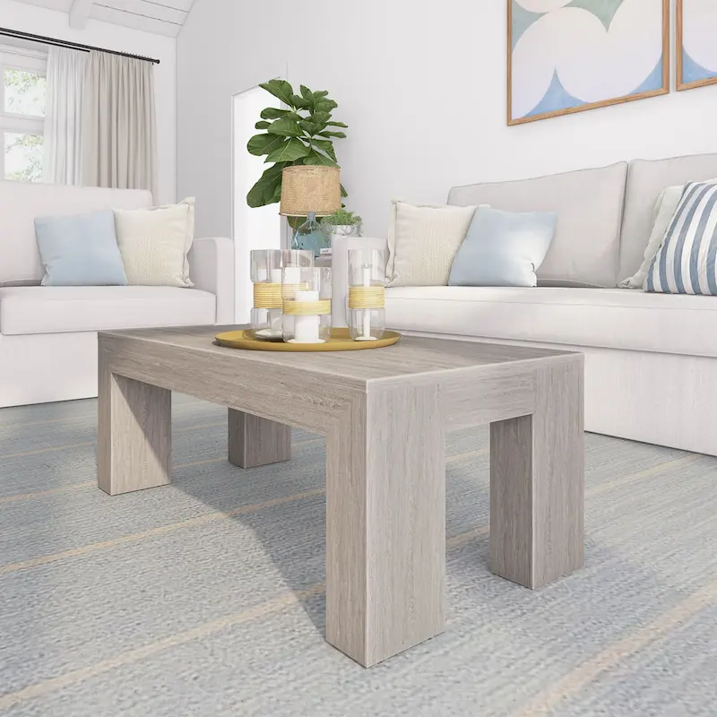 Plank and Beam Modern Rectangular Coffee Table - 40  x 20