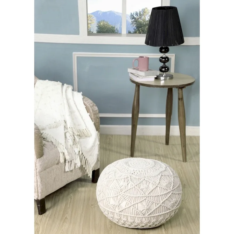 Natural Pouf Ottoman
