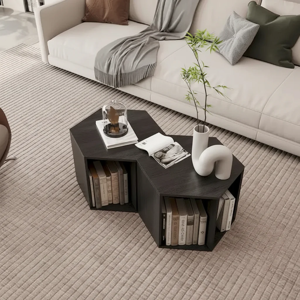 Hexagonal Coffee Table Side Table Nightstand