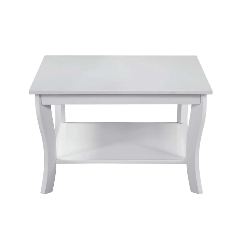 Square Coffee Table with Bottom Shelf