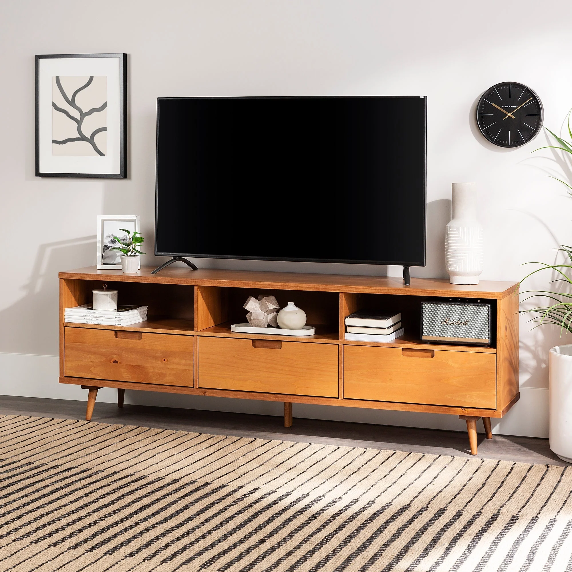 Sloane 70 3 Drawer Solid Wood TV Stand