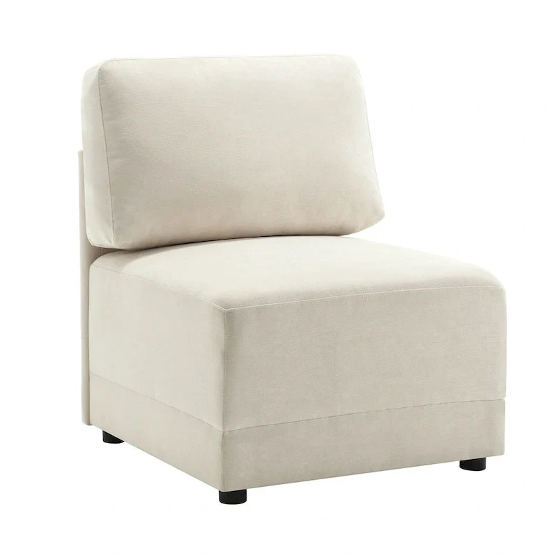 Modern Modular 3 Piece Reversible Sectional Linen Sofa Couch Optional in Free Combination