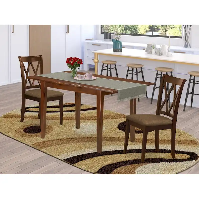 Dining Table Set with Linen Fabric Chairs
