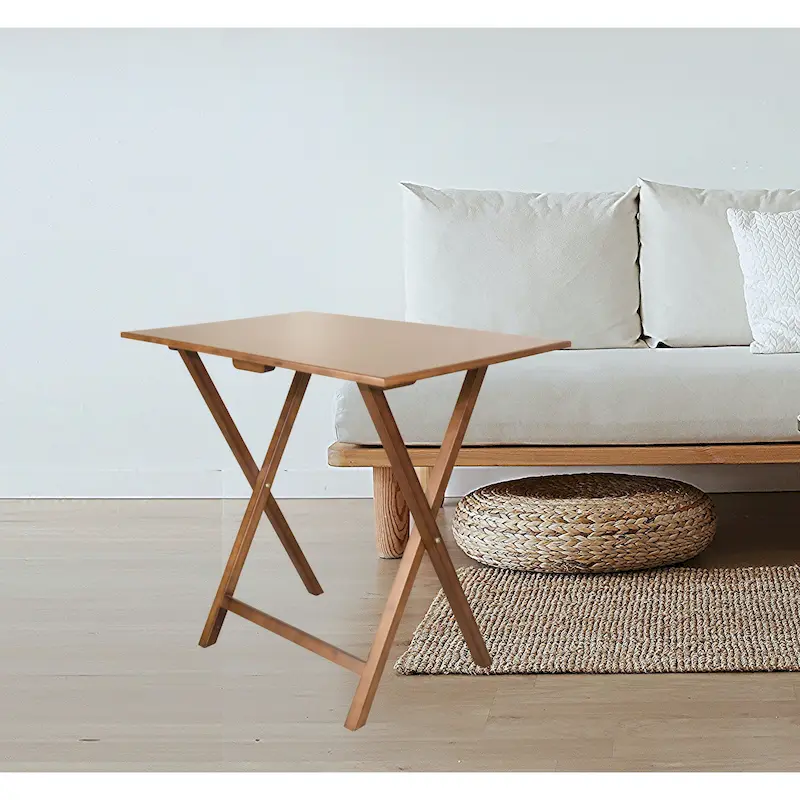 Caramel / White / Black / Espresso Bamboo Folding Desk – Single-Person