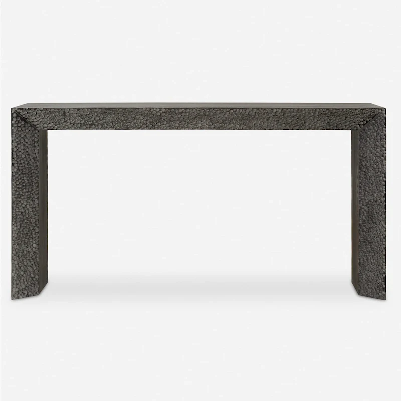62-Inch Elm Wood Veneer Console Table