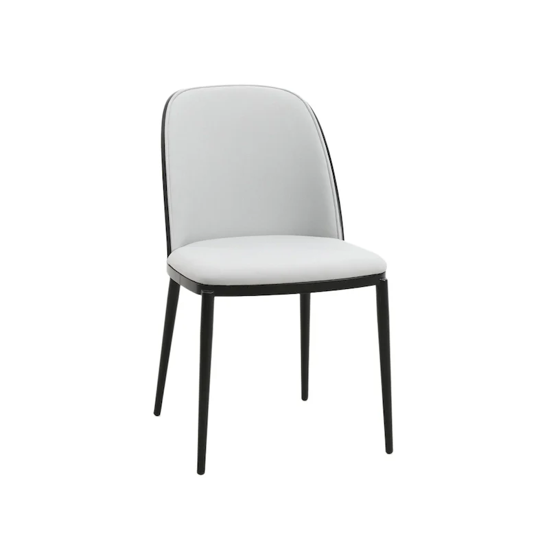 LeisureMod Tule Dining Side Chair with Upholstered Seat and Back