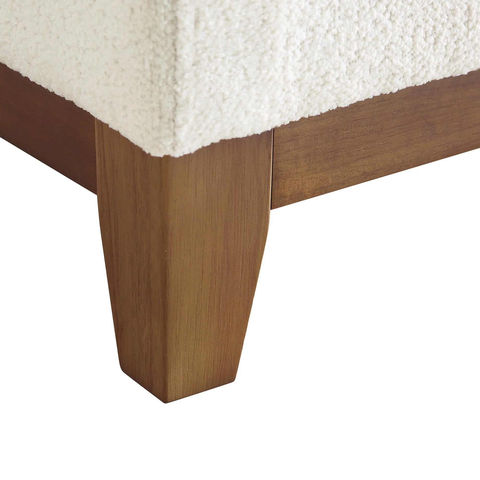 Beige Boucle Fabric Sofa, 3-Seater