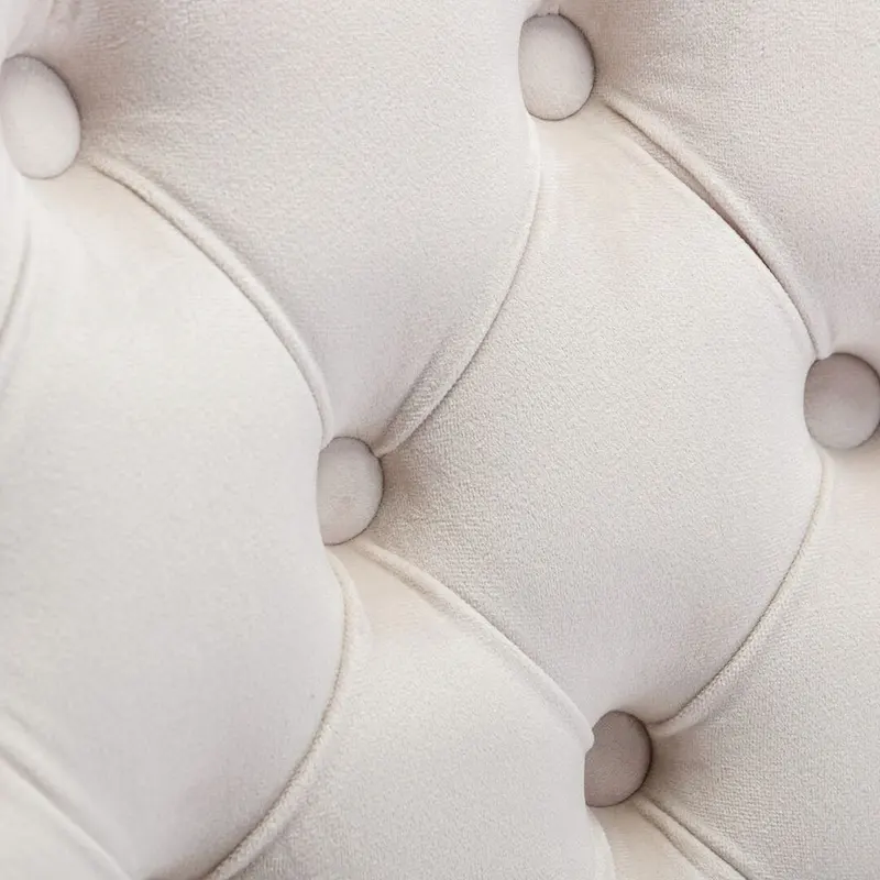 Office Chair with Wheels, Adjustable Height, Velvet Upholstered Tufted Button Computer Desk Chair Swivel