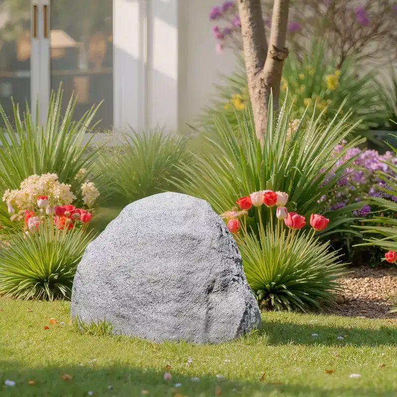 VEVOR Faux Rock Cover, Outdoor Fake Rock Well Pump Cover, Realistic Natural Texture, Lightweight&Weather-Resistant Polyresin Artificial Boulder,Gray
