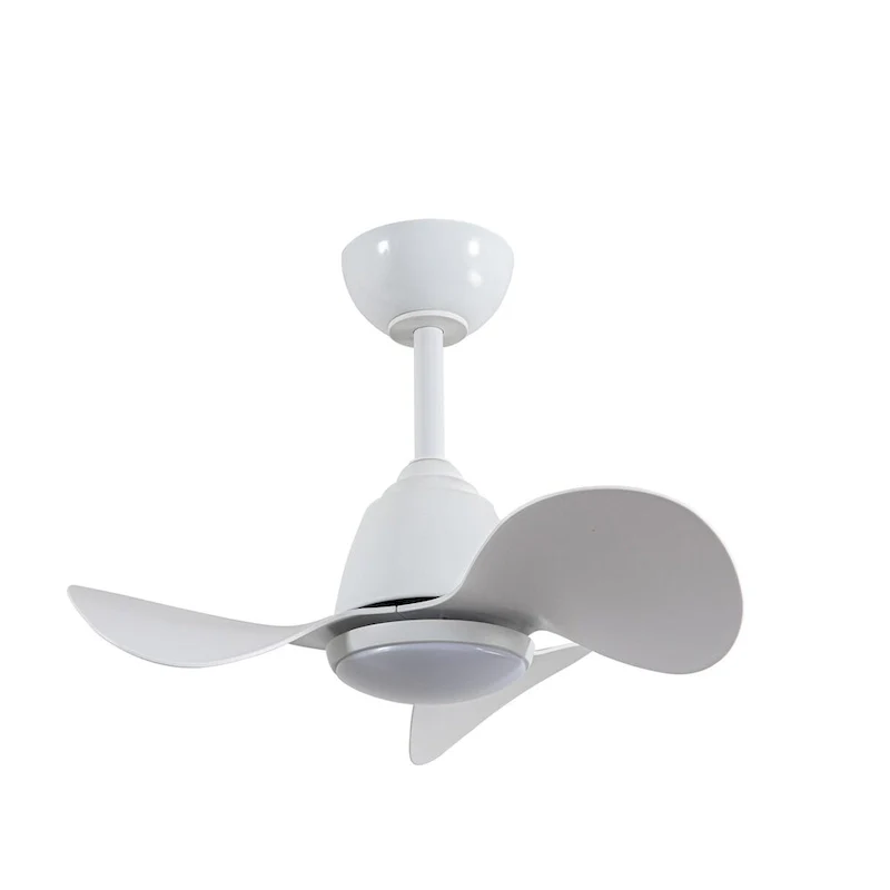 Cian Modern White Lighted Ceiling Fan 3-Blades LED Remote Control